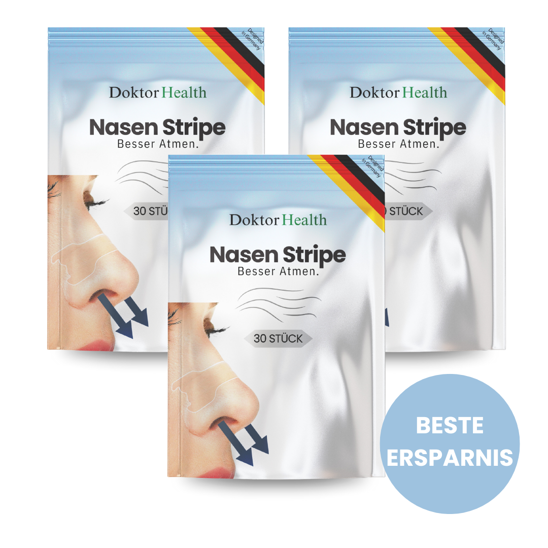 Beste Ersparnis: 90 Stück Nasenstrips von Doktor Health – drei Packungen à 30 Stück. Fördert eine freie Nasenatmung für besseren Schlaf, verbesserte Sauerstoffzufuhr und mehr Wohlbefinden. Ideal für den täglichen Gebrauch bei Atemproblemen, Sport und Entspannung. Perfekt für alle, die Wert auf Gesundheit und Komfort legen.