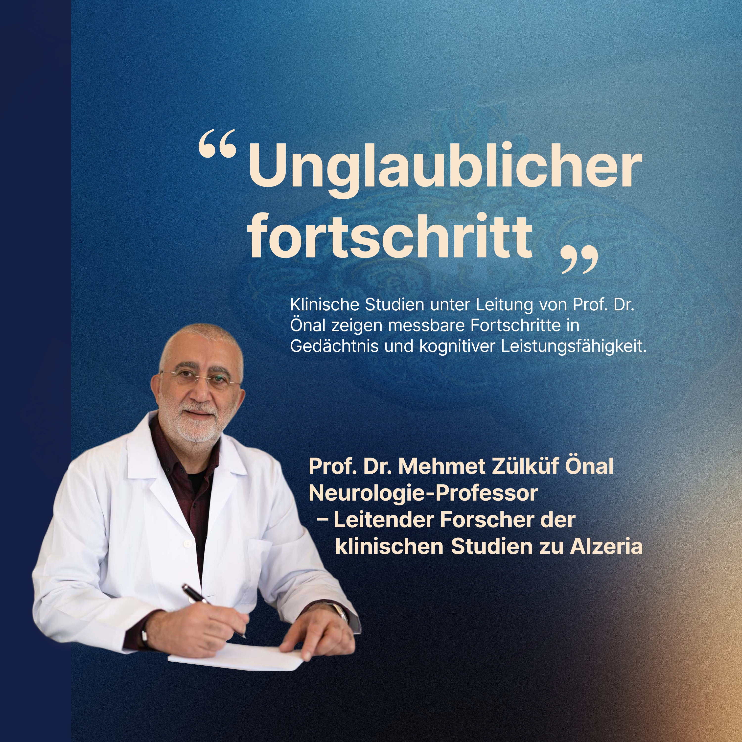Gelobt wird die Wirkung von Alzeria in klinischer Studie, Fortschritte bei Gedächtnis und kognitiver Leistung nachgewiesen.
