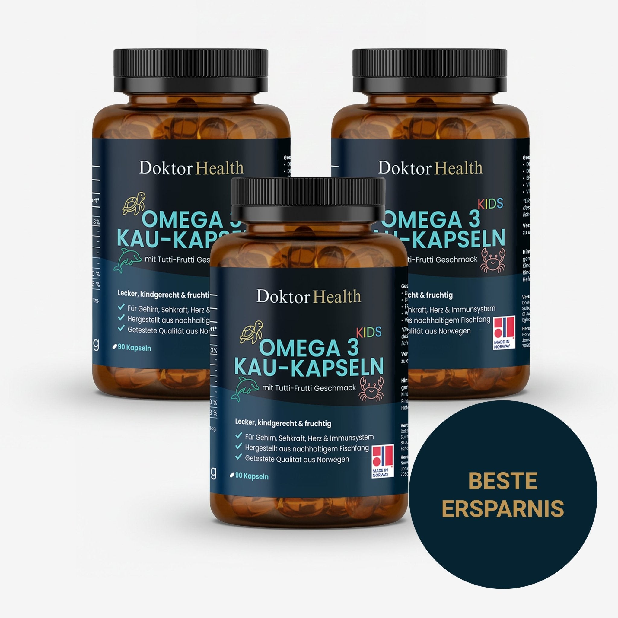 Omega 3 - Kau - Kapsel für Kinder - Doktor Health