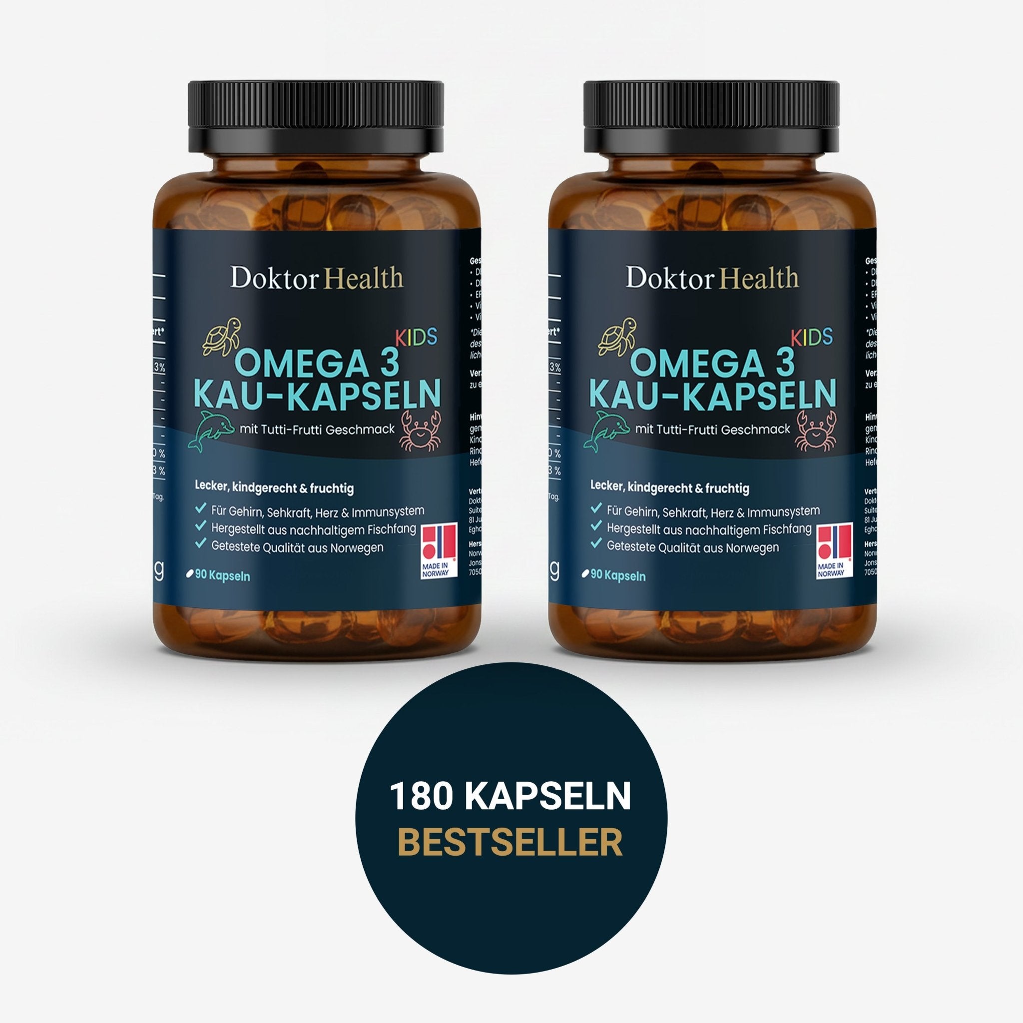 Omega 3 - Kau - Kapsel für Kinder - Doktor Health