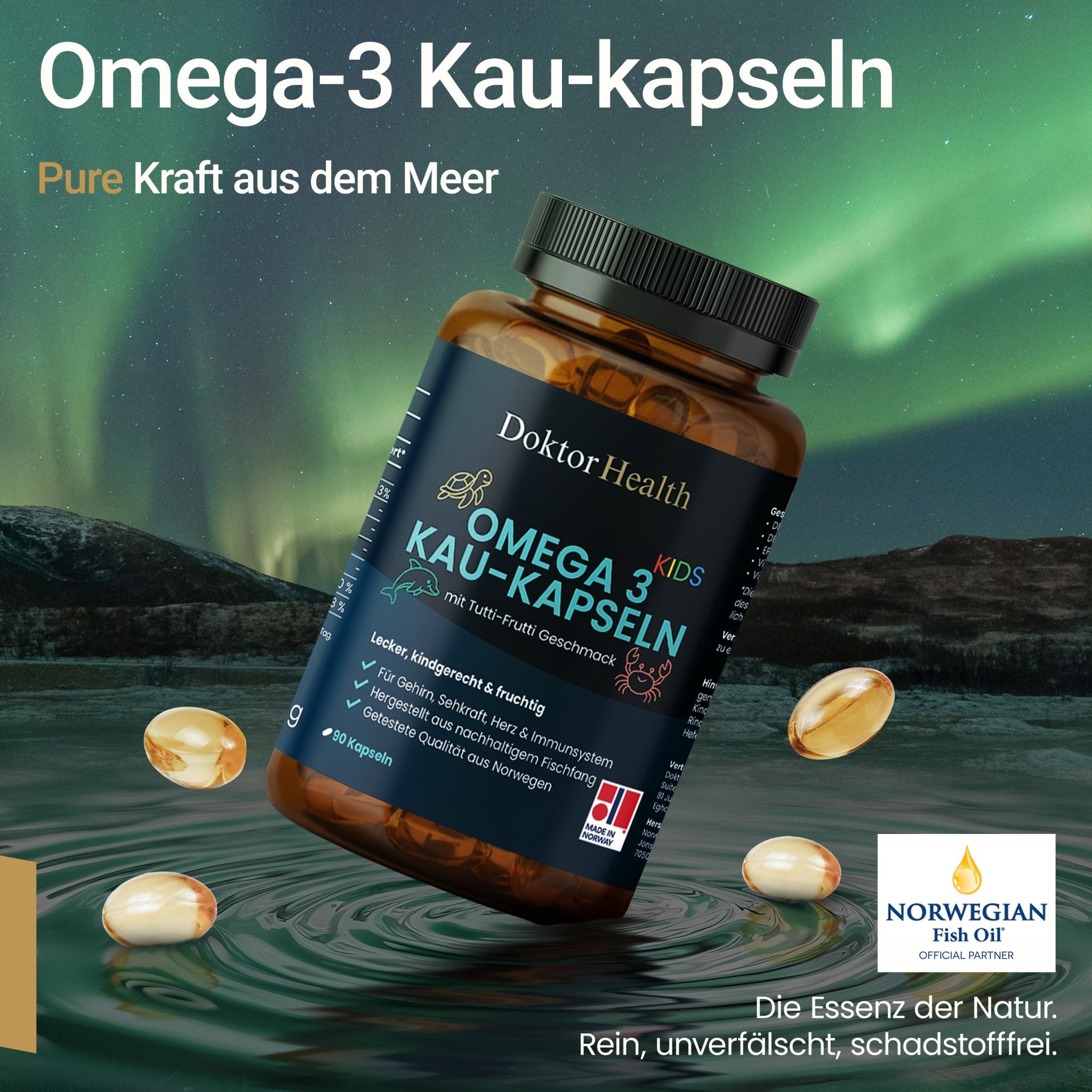 Omega 3 - Kau - Kapsel für Kinder - Doktor Health