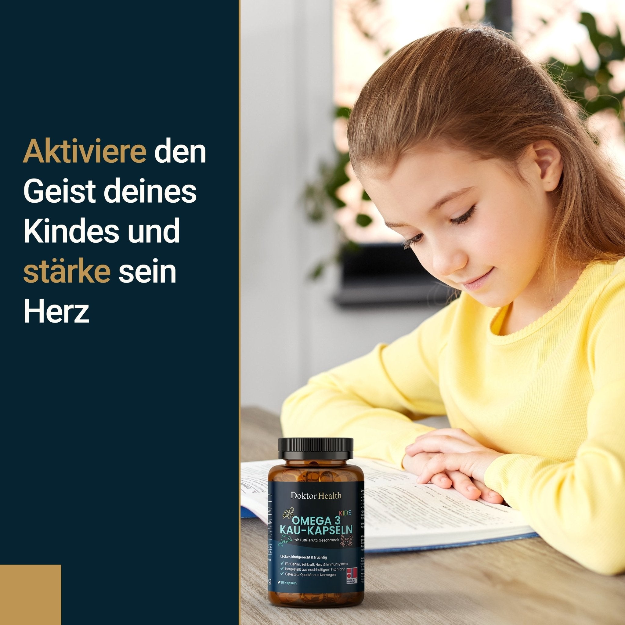 Omega 3 - Kau - Kapsel für Kinder - Doktor Health