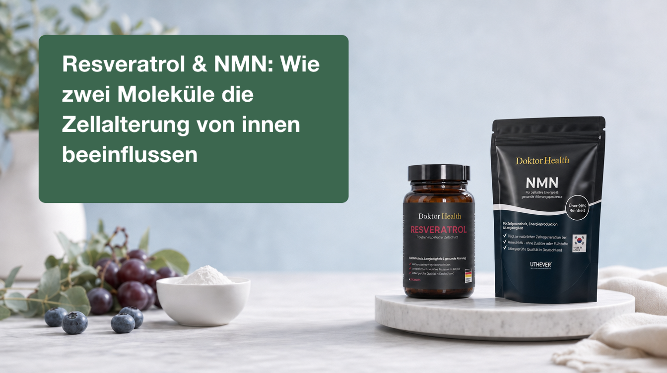 Resveratrol & NMN: Wie zwei Moleküle deine Zellen erneuern – und wie du jung bleibst