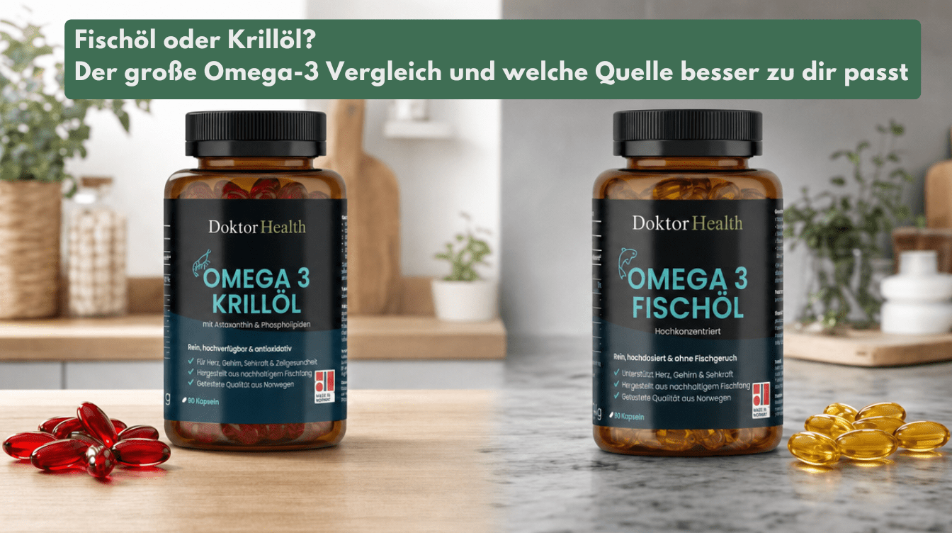 Fischöl oder Krillöl? Der große Omega-3 Vergleich – Wirkung, Bioverfügbarkeit & welche Quelle besser ist - Doktor Health