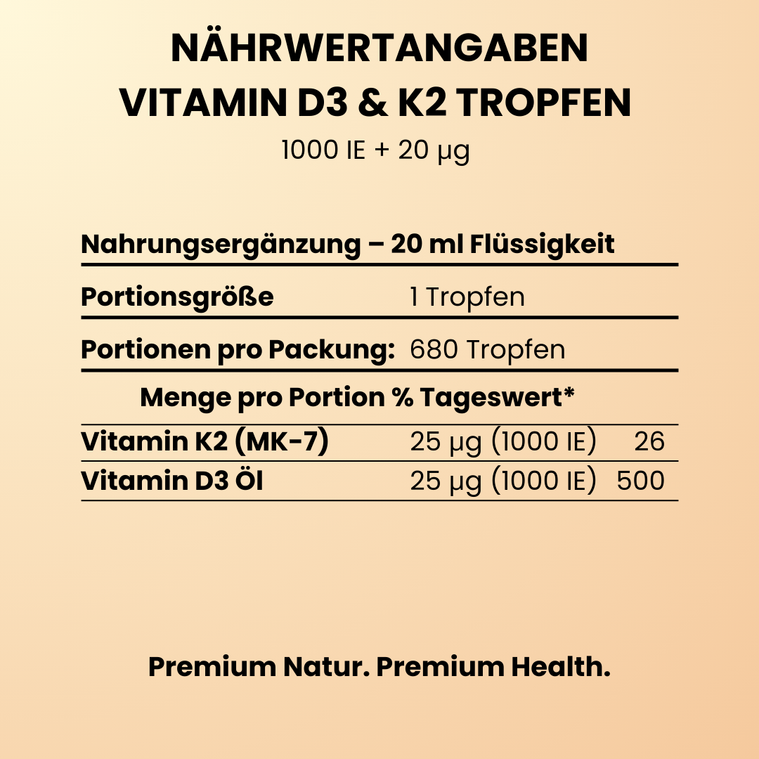 Vitamin D3 + K2 Tropfen