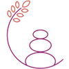 Symbol für Balance, Energie und Wohlbefinden – stilisierte Steine und Blätter in natürlichen Farben, inspiriert von Ashwagandha, Probiotika und Magnesium Gummies.
