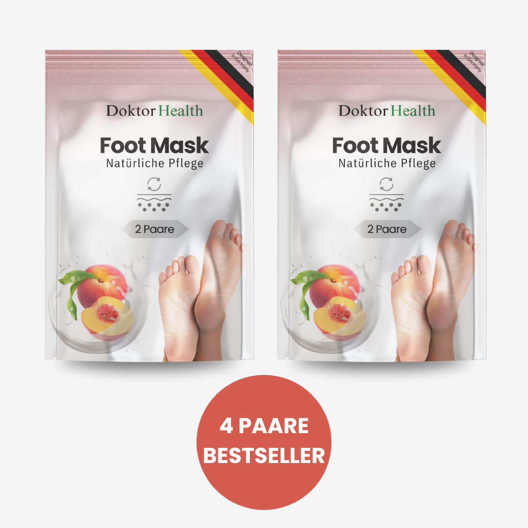 Alt-Text: Bestseller 4 Paar Fußmasken – natürliche Pflege und Peeling für zarte, gepflegte Füße