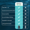Vergleichstabelle: Doktor Health Omega‑3 Fischöl mit Vorteilen wie Totox-Wert < 10, EPA & DHA hochdosiert, schwermetallfrei, Wildfang, Norwegen & Laborqualität.