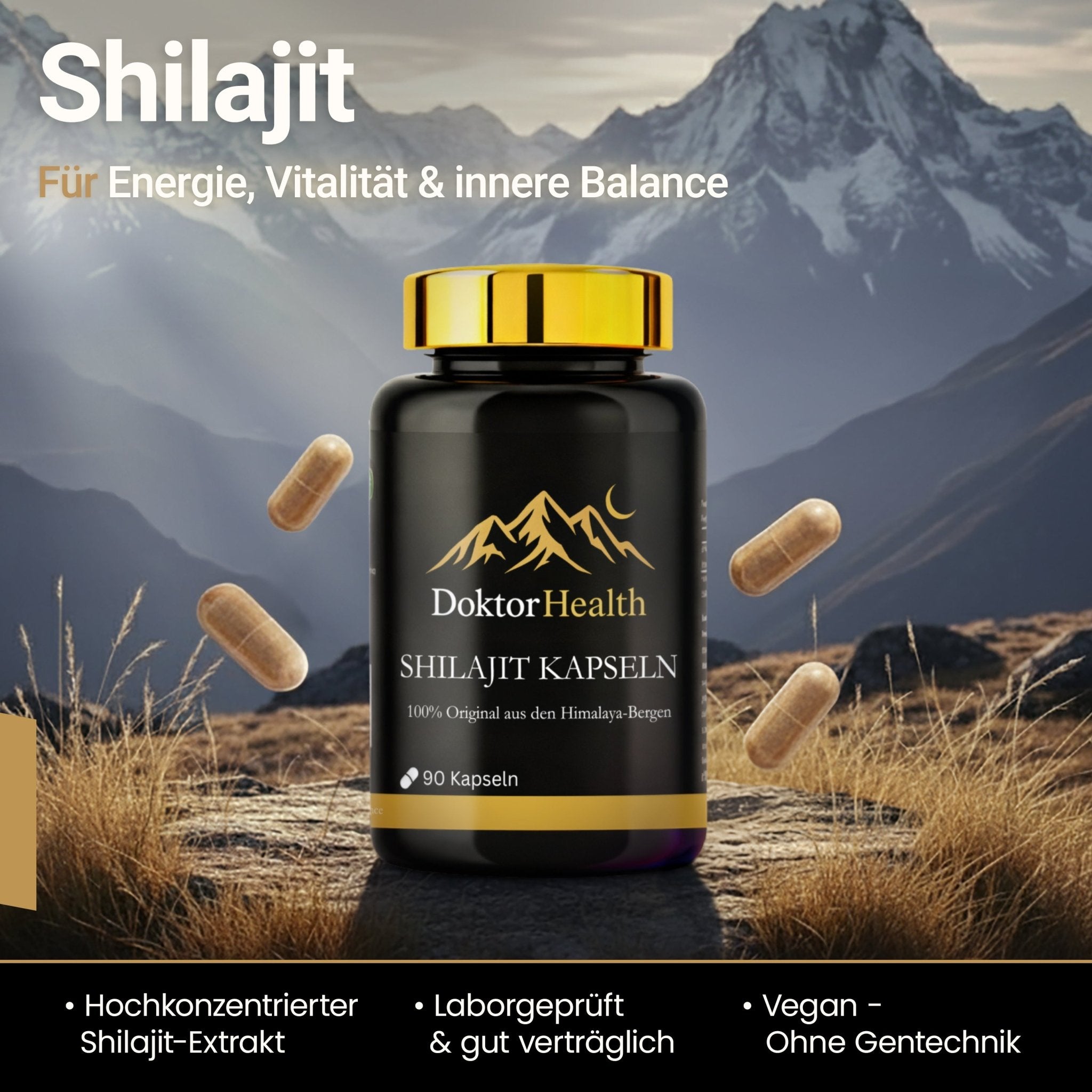 Premium Himalaya Shilajit Kapseln - Doktor Health